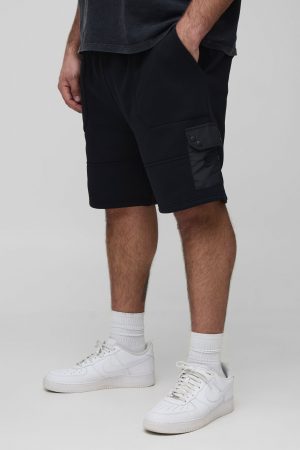 Plus Utility Pocket Loose Fit Jersey Shorts