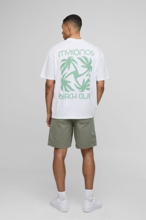 Elasticated Waist Extended Drawcords Twill Shorts