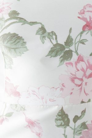 Peony Printed Twill Column Bridesmaid Dress