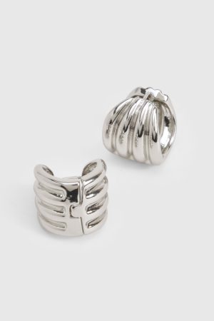 Silver Statement Huggies
