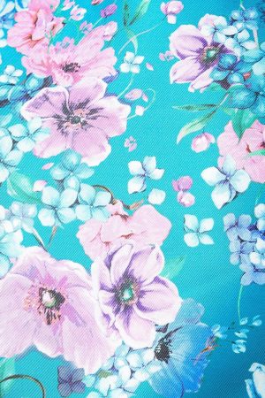 Floral Printed Twill Midi Dress With Pockets