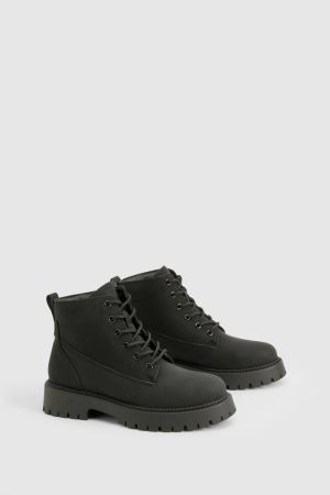 Chunky Lace Up Hiker Boots