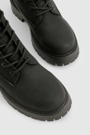 Chunky Lace Up Hiker Boots