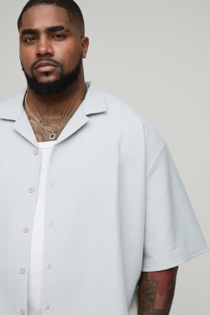 Plus Oversized Technical Stretch Revere Shirt