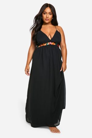 Plus Beaded Beach Maxi Dress