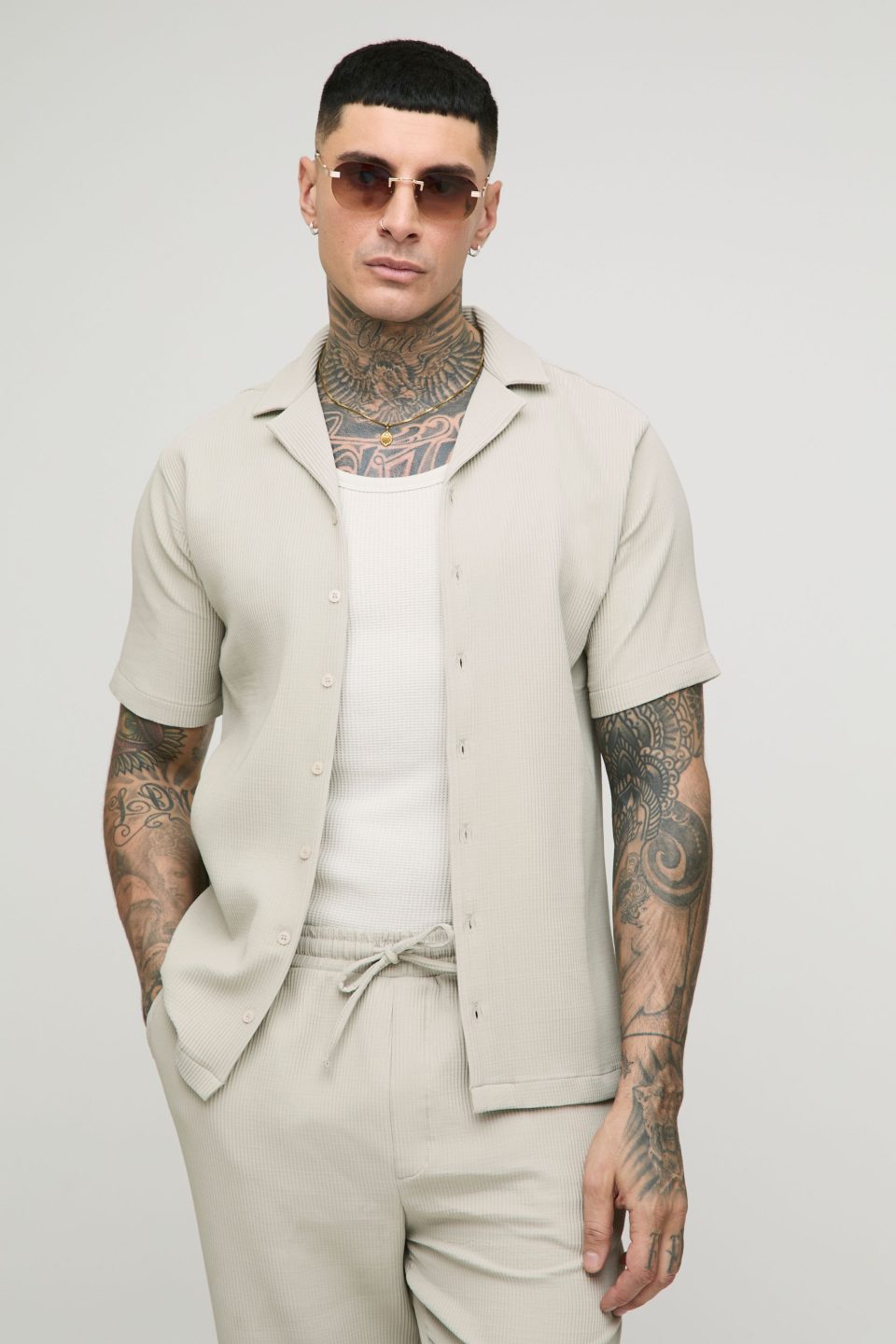 Tall Pleated Slim Fit Shirt