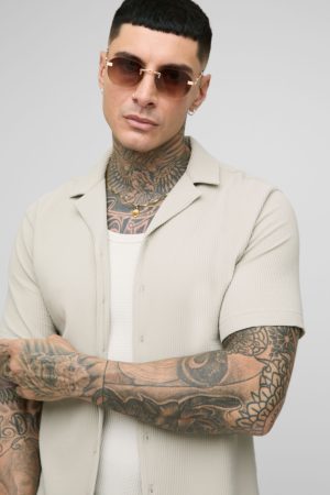 Tall Pleated Slim Fit Shirt