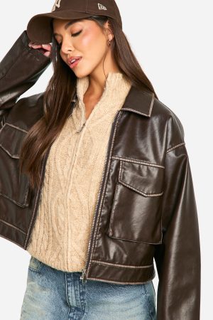 Premium Heavy Weight Cable Knit Zip Cardigan