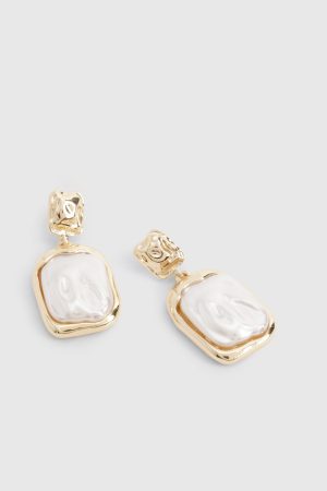 Large Pearl Drop Earrings