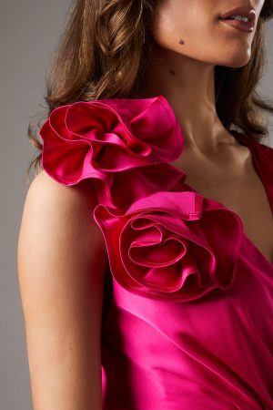 Corsage Cowl Back Jumpsuit