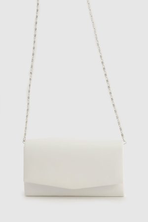 Structured PU Clutch Bag & Chain
