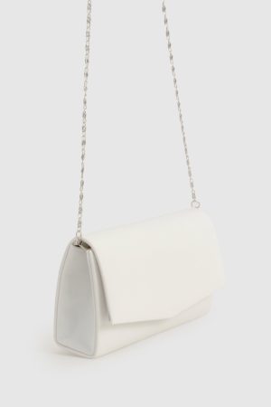 Structured PU Clutch Bag & Chain