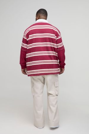 Plus Fixed Waist Cargo Flared Trousers