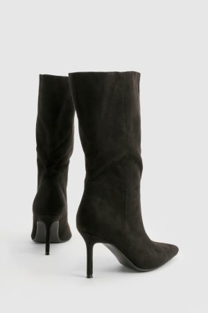 Wide Fit Stiletto Knee High Boots