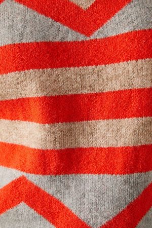 Zig Zag Stripe Pattern Crew Neck Jumper