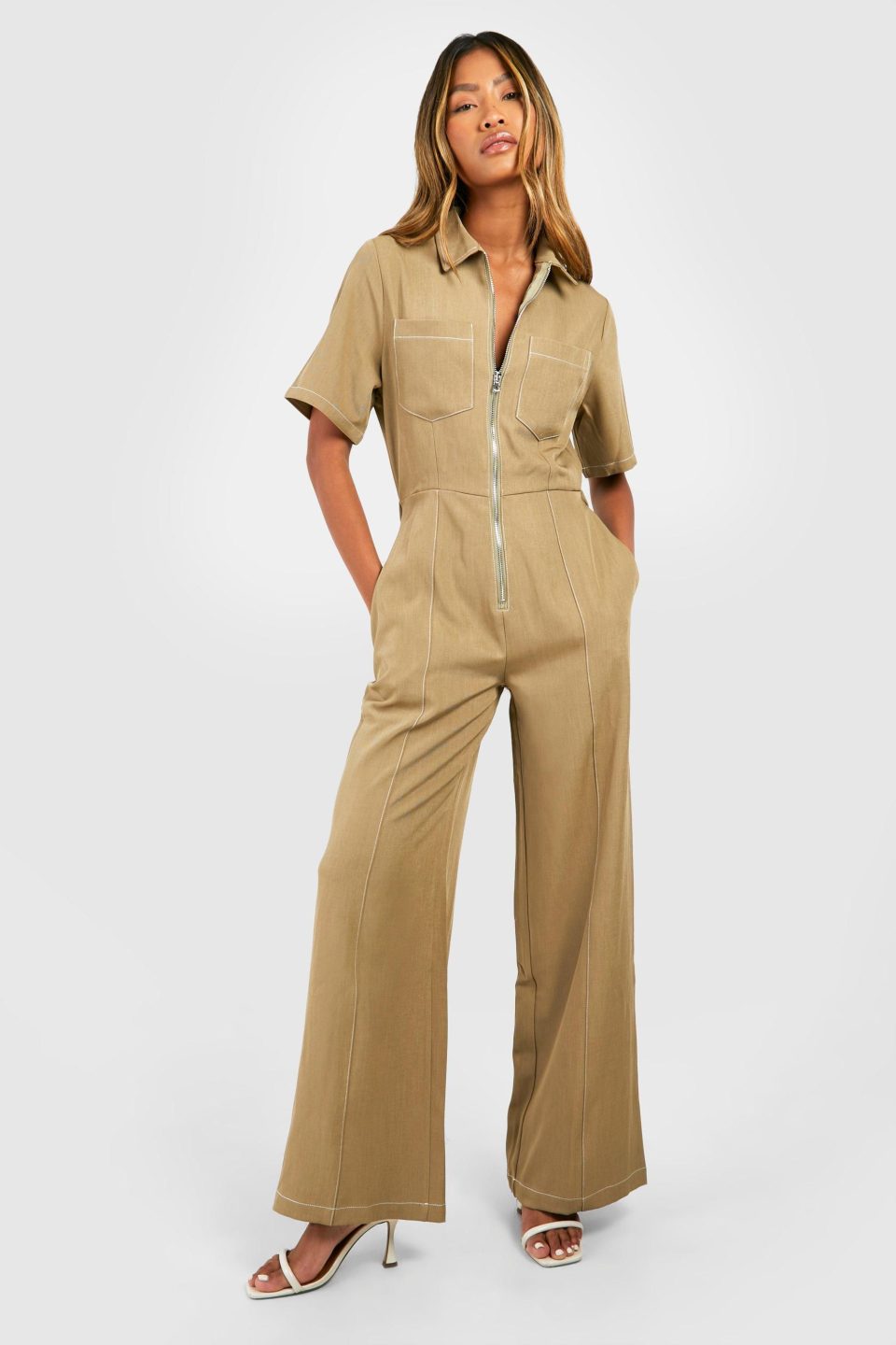 Zip Utility Jumpsuit