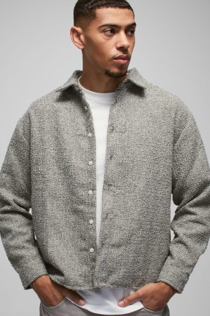 Oversized Boucle Overshirt