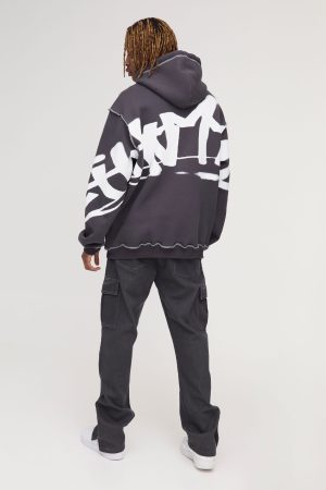 Tall Zip Hem Straight Fit Cargo Jeans