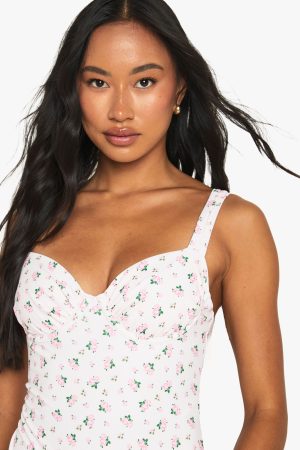 Swimwear Essentials Ditsy Floral Ruched Underwire Swimsuit