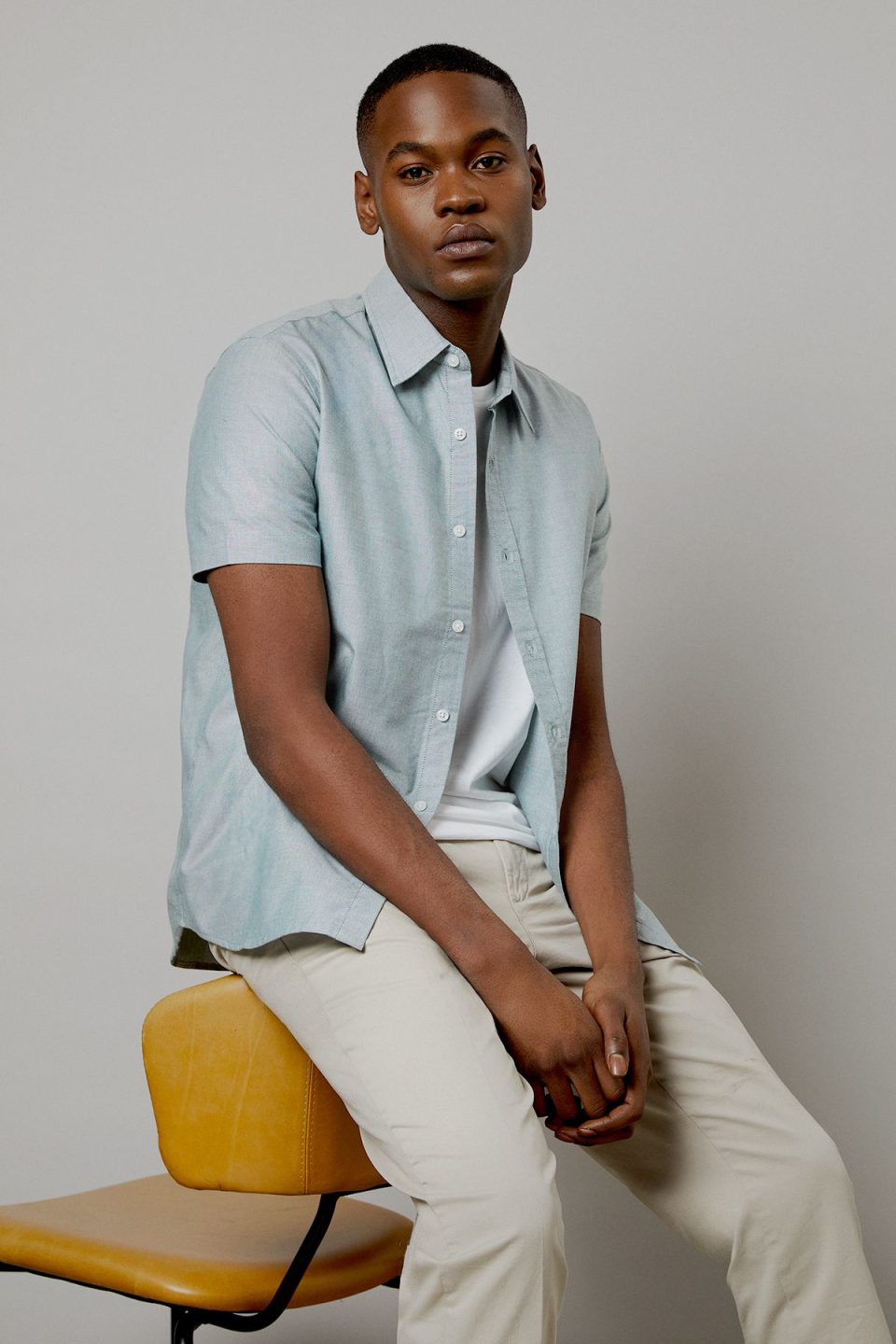 Green Oxford Short Sleeve Shirt
