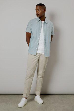 Green Oxford Short Sleeve Shirt