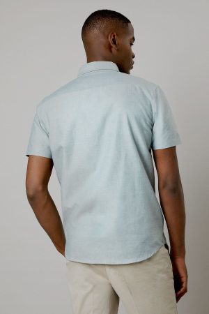 Green Oxford Short Sleeve Shirt
