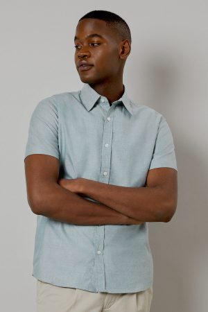 Green Oxford Short Sleeve Shirt