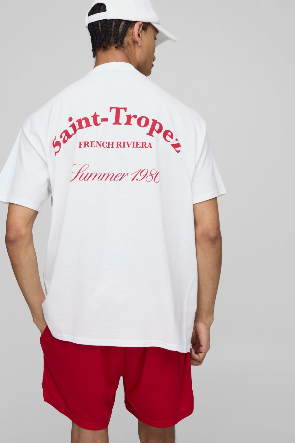 Oversized Saint Tropez Print T-Shirt