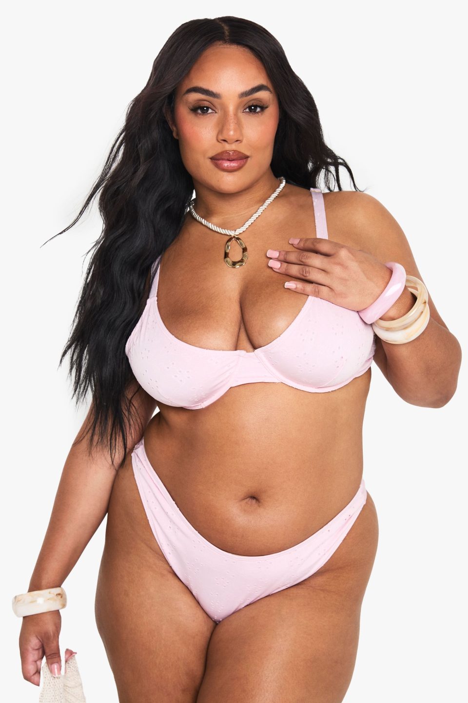 PLUS BRODERIE UNDERWIRE BIKINI SET