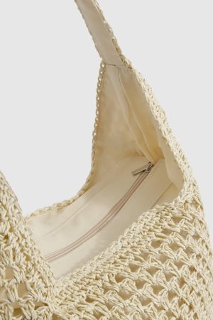 Slouchy Straw Beach Bag