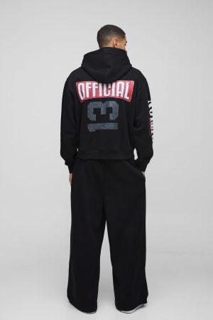 Oversized Boxy Zip Thru and Extreme Wide Leg Moto Tracksuit