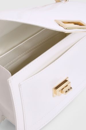 Structured Patent Cross Body Bag