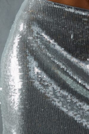 Sequin High Waisted Mini Skirt