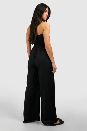 Maternity Linen Look Straight Leg Trouser