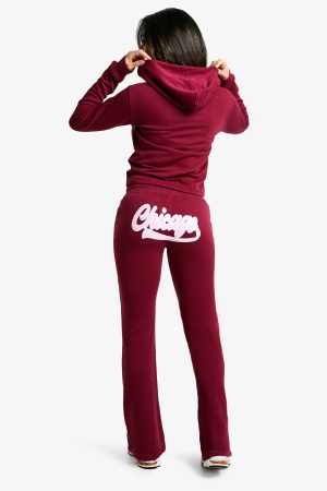 Chicago Applique Zip Through Shrunken Tracksuit