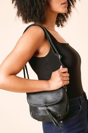 Florence Faux Leather Small Cross Body Bag With Tassel Detail