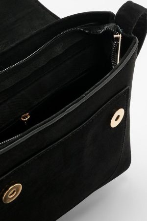 Suedette Tassel Crossbody Bag