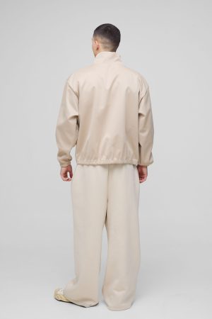 Extreme Oversized Boxy Scuba Zip Through Jacket