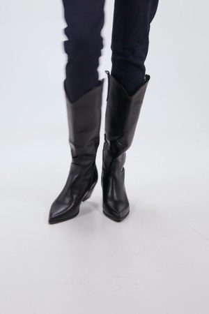 Hale Faux Leather Western Cowboy Boots