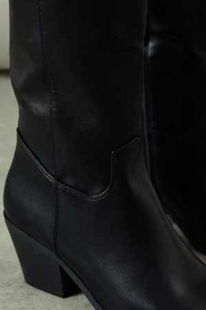Hale Faux Leather Western Cowboy Boots