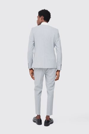Skinny Fit Cropped Tailored Trousers