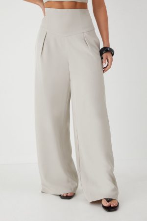 Corset High Waist Wide Leg Trousers
