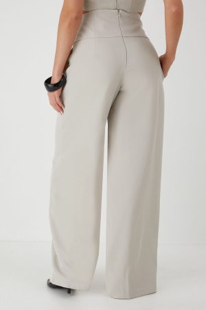 Corset High Waist Wide Leg Trousers