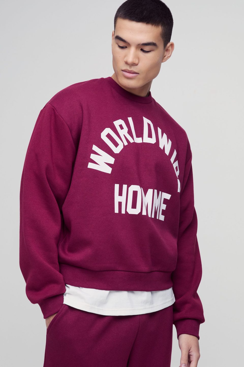 Oversized Boxy Worldwide Print Sweatshirt