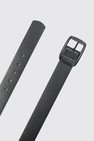 Faux Leather Matte Belt