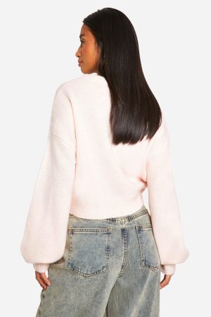 Petite Soft Knit Crew Neck Crop Jumper