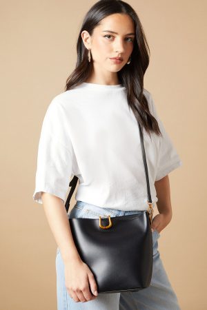 Jenny Hardware Detail Bucket Bag With Inside Pocket