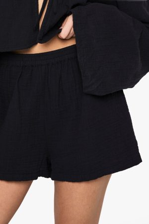 Cheesecloth Elasticated Waist Shorts