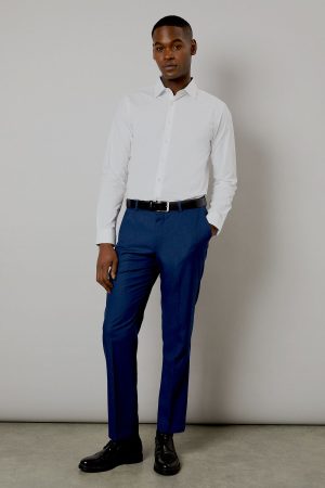 White Premium Cotton Tailored Fit Long Sleeve Shirt