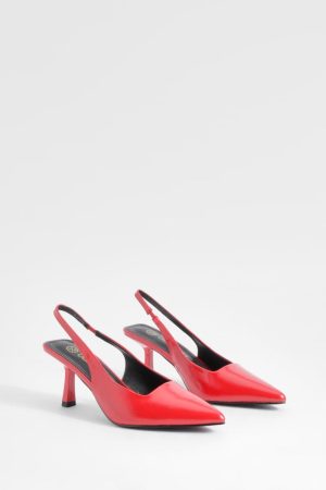 Low Stiletto Slingback Court Shoe